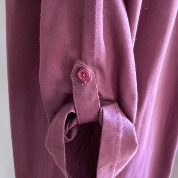 Pretty Purple Button Down Tunic Size XL - Picture 4 of 11